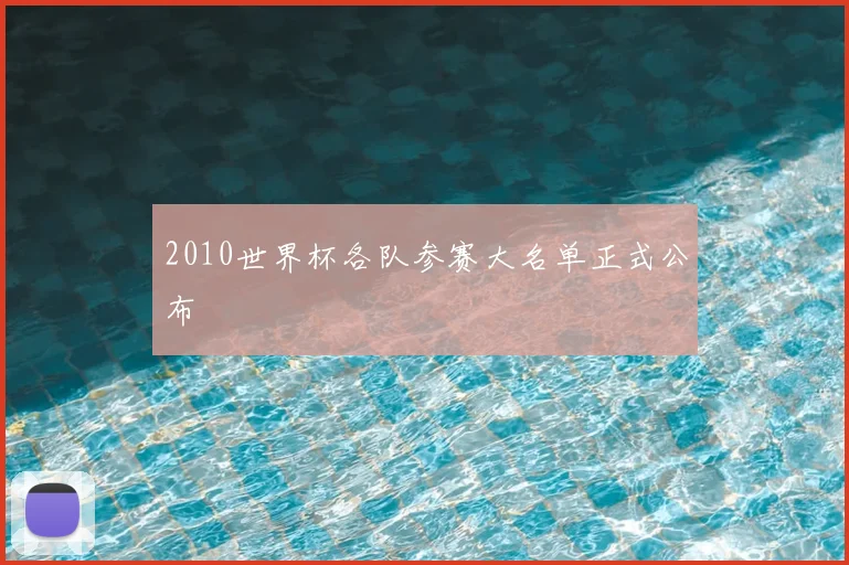 2010世界杯各队参赛大名单正式公布
